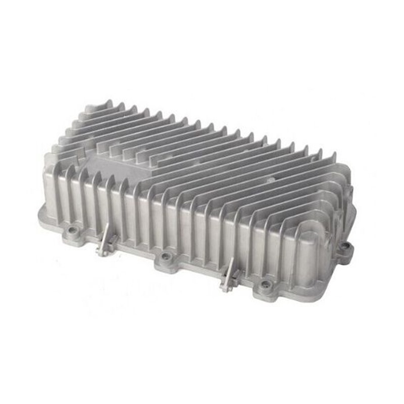 Aluminum die cast heat sink housing used to evaluate alloy, fin filling and thermal interface